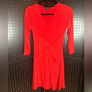 Metaphor Vibrant Red Long Sleeve Dress